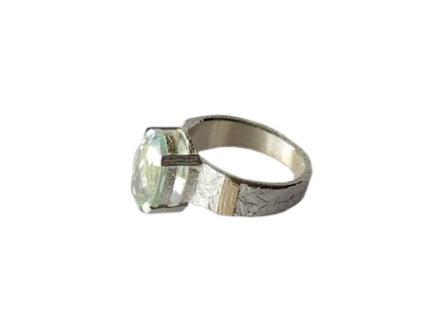 Ring Silber Gold mit Stein (3)